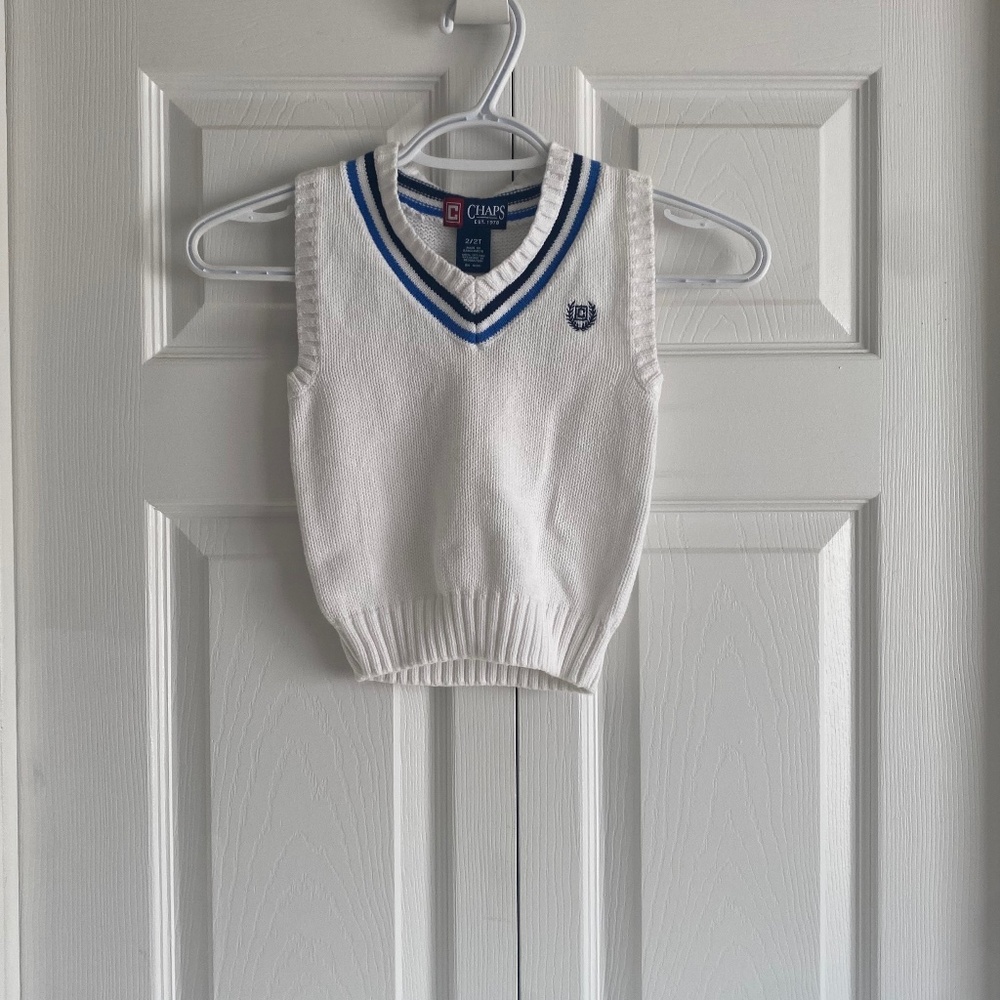 Toddler Boys Size 2/2T Chaps 100% Cotton Vest